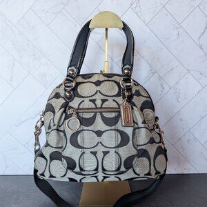 Coach Signature Canvas Satchel with Leather Trim & Strap L1274‑11309M